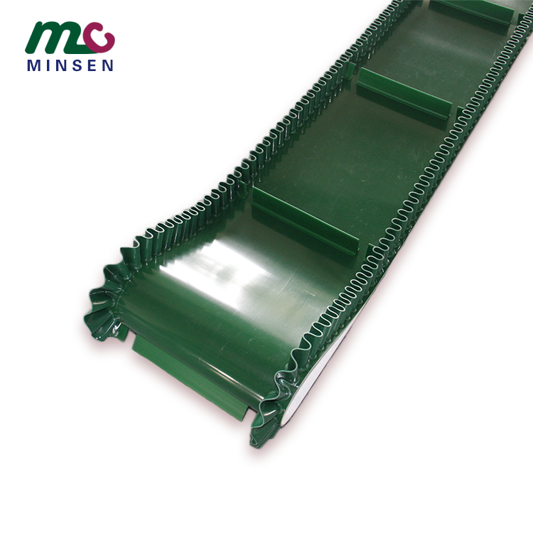 Food grade PU baffle conveyor belt