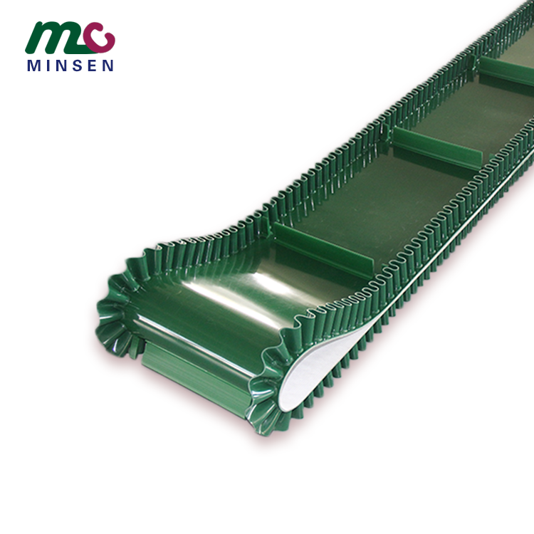 Food grade PU baffle conveyor belt