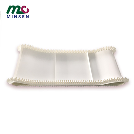 White PU skirt baffle conveyor belt