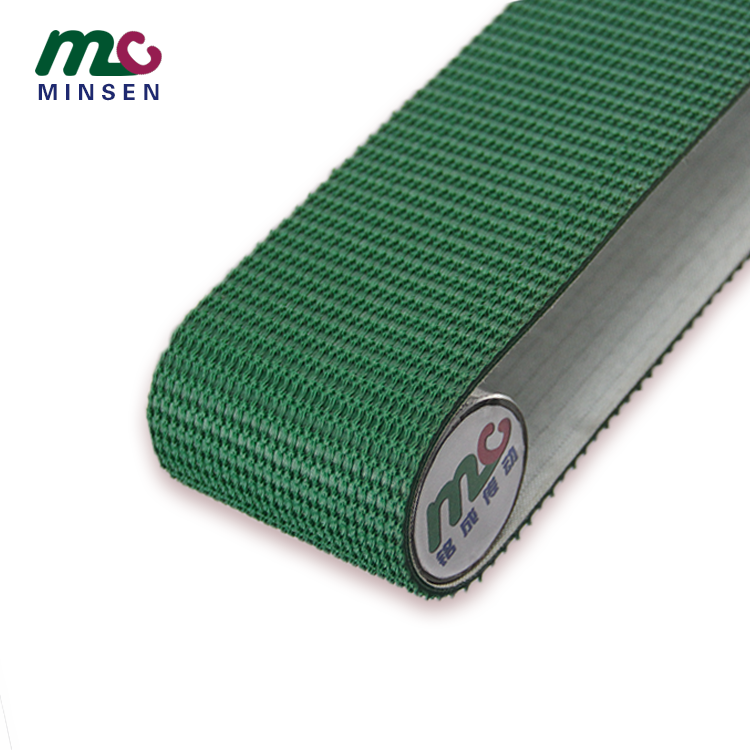 Dark green anti-skid PVC lawn conveyor belt