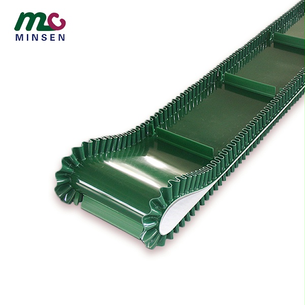 Food grade PU baffle conveyor belt