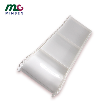 White PU skirt baffle conveyor belt